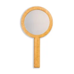 Acer Leaf Print Marquetry Hand Mirror