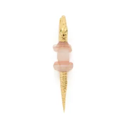 Agate Alligator Bite Earring