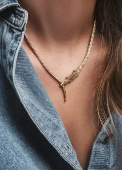 Alligator Wrap Thin Necklace