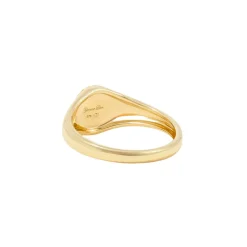 Baby Chevalier Oval Malachite Pinky Signet Ring