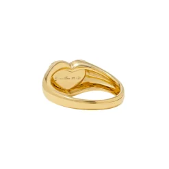 Baby Chevalier Red Agate Heart Pinky Ring
