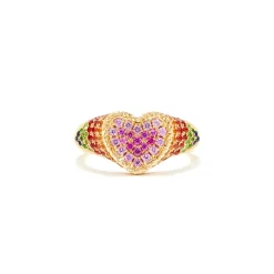 Baby Heart Rainbow Ring