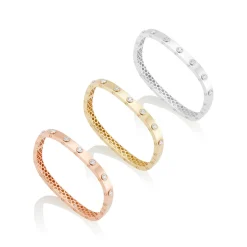 Bezel Set Diamond Bangle