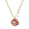 Big Island Tourmaline & Aquamarine Flower Pendant