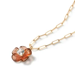 Big Island Tourmaline & Aquamarine Flower Pendant