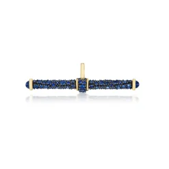 Blue Sapphire T-Bar Pendant