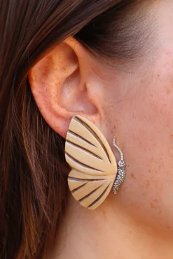 Botanical Natural Butterfly Earrings