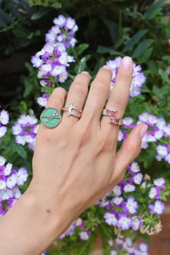 Carre Cut Pink Sapphire Magna Ring