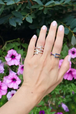 Carre Cut Pink Sapphire Magna Ring