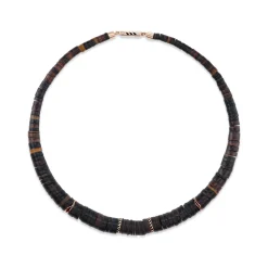 Classic Chocolate Shell & Coco Shark Fin Puka Necklace