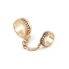 Connected Double Band Diamond Ring
