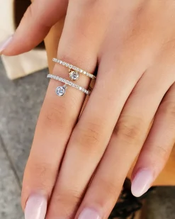 Dangly Diamond Full Band Ring