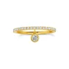 Dangly Diamond Half Band Ring