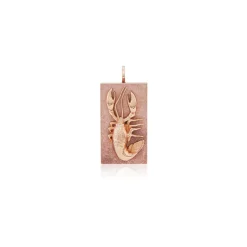 Deco Jasper Lobster Pendant