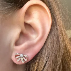 Diamond Bow Studs