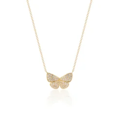 Diamond Butterfly Pendant