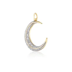 Diamond Crescent Moon Pendant
