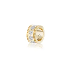 Diamond Heart Rondelle Bead