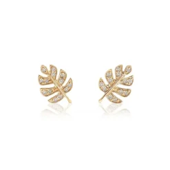 Diamond Monstera Leaf Studs