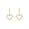 Diamond Open Heart Earrings