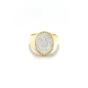 Diamond Oval Chevaliere Ring