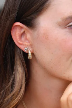 Diamond Palm Earrings