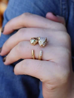 Diamond Panther Ring