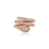 Diamond Pave Snake Coil Pinky Ring