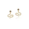 Diamond Pave Snake Studs