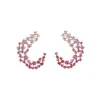 Diamond & Pink Ombre Scatter Huggies