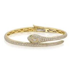 Diamond Snake Coil Bracelet