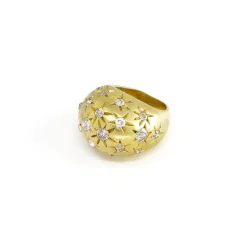 Diamond Stardust Dome Ring