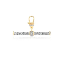 Diamond T-Bar Pendant with Anchor