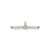 Diamond T-Bar Pendant with Emeralds