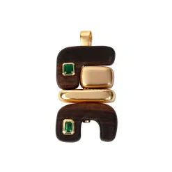 Earth Totem Pendant with Emeralds