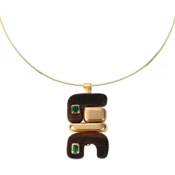 Earth Totem Pendant with Emeralds