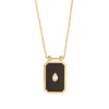 Ebony Scapular with Pear Diamond