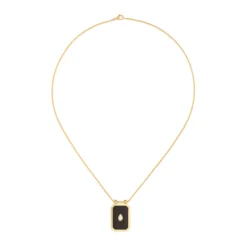 Ebony Scapular with Pear Diamond