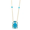 Egyptian Scarab Necklace with Turquoise