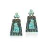 Egypt Marquetry & Ammonite Bastet Earrings