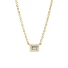 Emerald Cut Diamond Solitaire Pendant