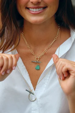 Emerald T-Bar Pendant