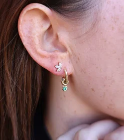 Emerald Zahra Hoop Earrings