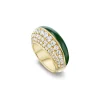 Fluid Diamond & Nephrite Jade Ring