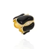 Fluid Diamonds and Onyx Chain Ring