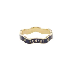 Gemini Zodiac Enamel Wave Band III