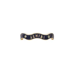 Gemini Zodiac Enamel Wave Band III