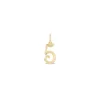 Gold Number "5" Charm