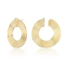 Gold Record Forward Facing Earrings