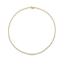 Graduated Half Diamond Riviera Necklace